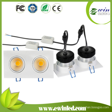2 * 6W COB Power Alto brillo LED Downlights cuadrados para cocinas